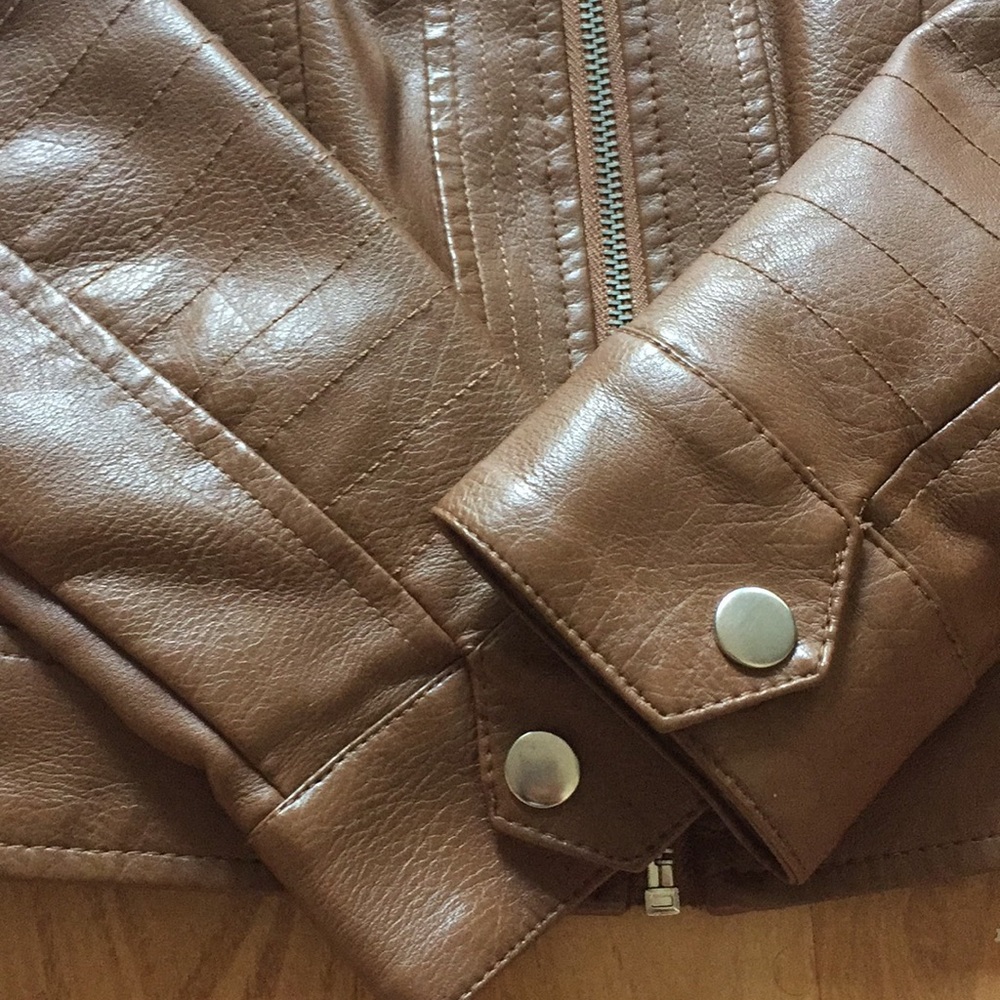 Bernardo Light Brown Leather Jacket - image 4